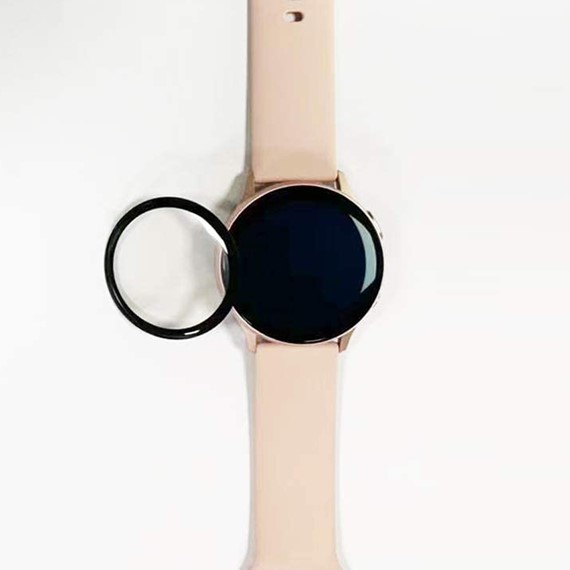 Samsung Galaxy Watch Active 2 40mm CaseUp Tam Kapatan Ekran Koruyucu Siyah 3